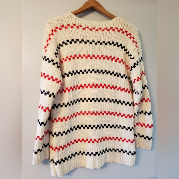 Homemade knit Striped sweater, MED - Picture 8 of 8